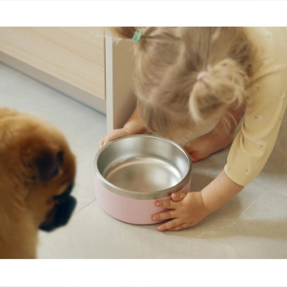 Hydrapeak Pink Stainless Steel Dog Bowl - Picture 3 of 3